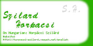 szilard horpacsi business card
